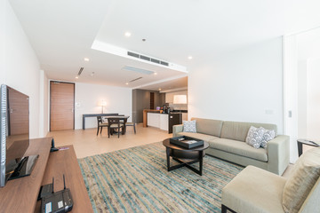 Interior, beautiful apartment, luxurious living room