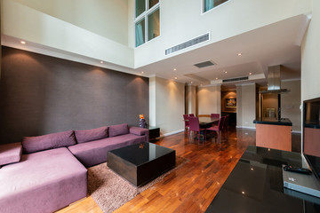  Interior, beautiful apartment, luxurious living room