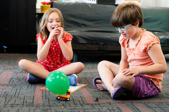 Students in classroom at STEAM summer camp