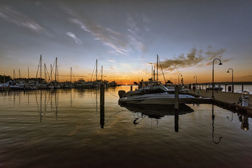 Sunset at the marina