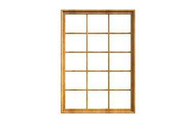 3d Illustration of  window frame isolated on white