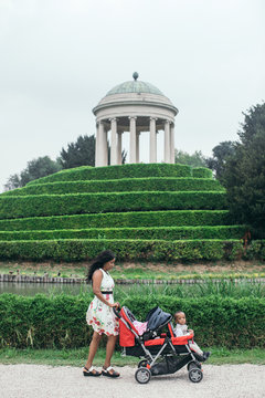 African Family Enjoying a Day in the Park