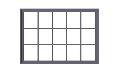 3d Illustration of  window frame isolated on white