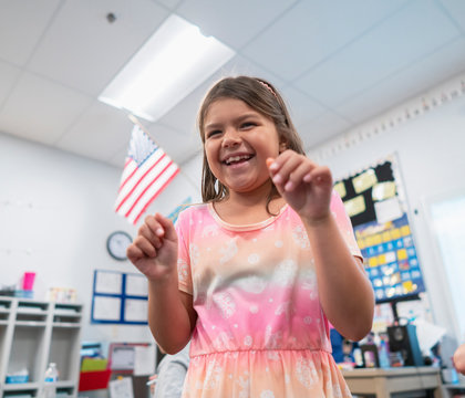 Young girl in classroom