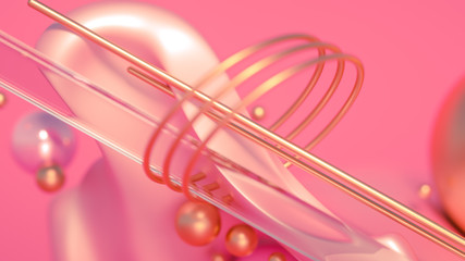 Beautiful minimalism abstraction background. 3d illustration, 3d rendering.