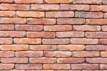 Red old brick wall. Background, texture.