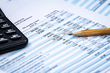 Balance accounting sheet in stockholder report book, balance sheet