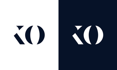 Abstract letter KO logo. This logo icon incorporate with abstract shape in the creative way.