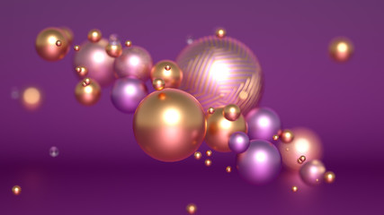 Obraz premium Beautiful minimalism abstraction background. 3d illustration, 3d rendering.