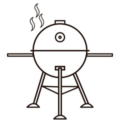 Different special tools for barbecue party. Bbq grill and tools vector illustration