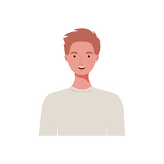 young man on white background