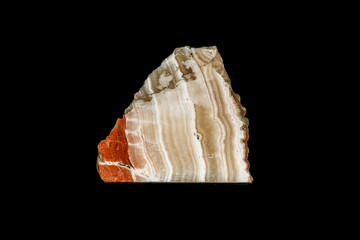 macro stone mineral marble Onyx on a black background