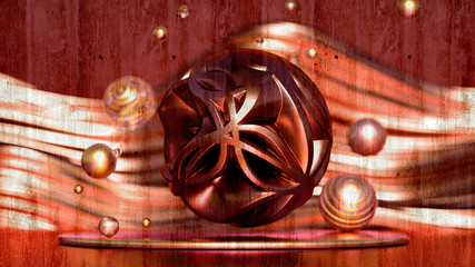 Beautiful minimalism abstraction background. 3d illustration, 3d rendering.
