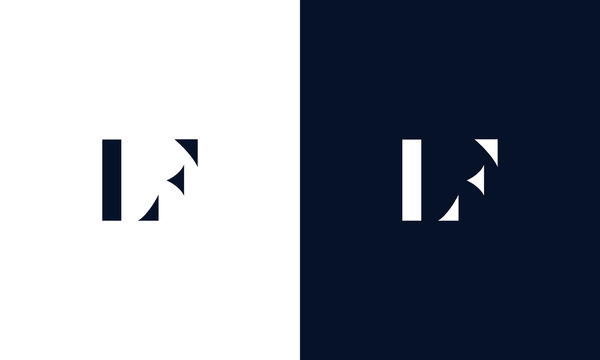 Abstract letter LF logo. This logo icon incorporate with abstract shape in the creative way.