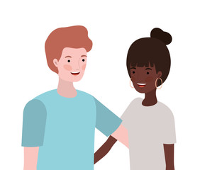 couple of people smiling and hugging each other