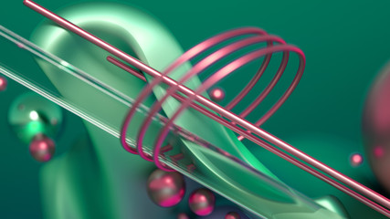 Beautiful minimalism abstraction background. 3d illustration, 3d rendering.