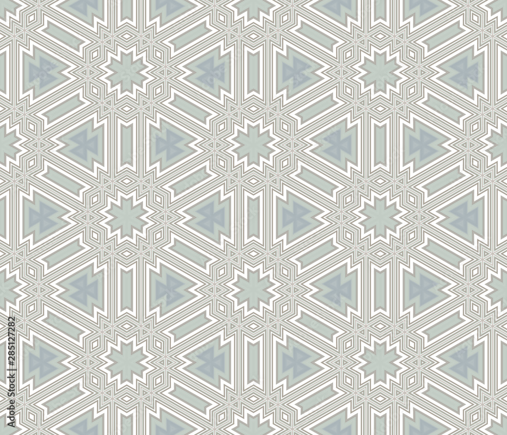 Poster abstract seamless pattern of many shapes. vector kaleidoscope.