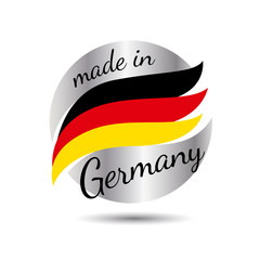 Made in germany quality label on the white background.