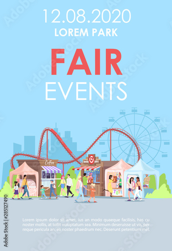 winter fair brochure template christmas funfair market fun fair flyer template