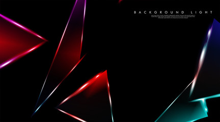 Obraz premium Modern technology design with a backdrop of luminous triangles. Vector illustration that is suitable for your design background