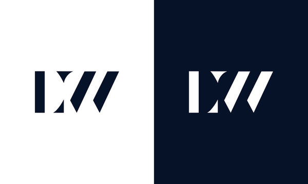 Abstract letter LW logo. This logo icon incorporate with abstract shape in the creative way.