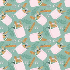 Zero waste seamless pattern