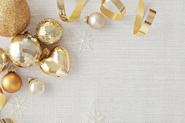 golden christmas ornaments