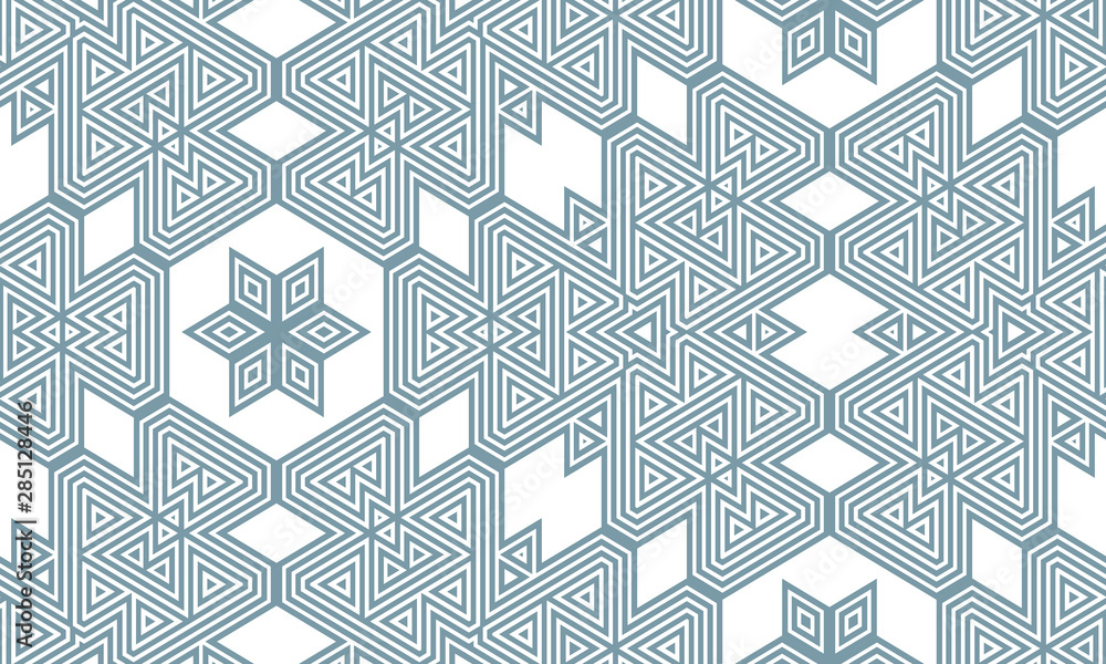 Poster abstract seamless pattern of many shapes. vector kaleidoscope.
