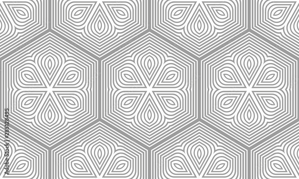 Poster abstract seamless pattern of many shapes. vector kaleidoscope.