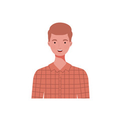 young man on white background