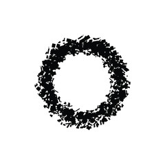 ink circle grunge vector. Space for text ready to use