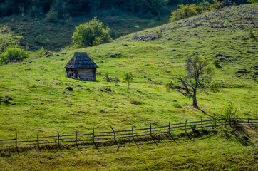 Traditional houses in Fundatura Ponorului, also known as 