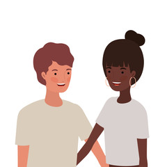 couple of people smiling and hugging each other