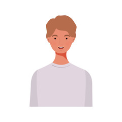 young man on white background