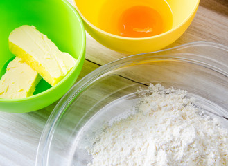 Ingredients ready for baking cookies
