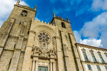 Romanesque Cathedral of Porto, Portugal is a Roman Catholic church