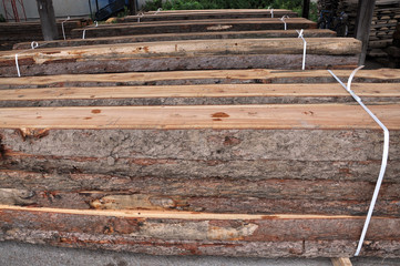 Lumber in the factory