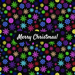 Merry Christmas! Snowflakes, seamless pattern. hand drawing. eps10 vector illustration