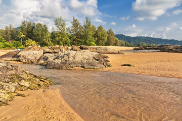 Tropical beach in sunny day