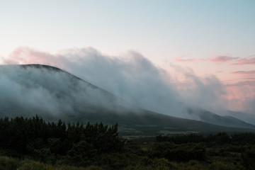Fog over the mountains