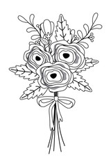 Isolated bunch of flowers design
