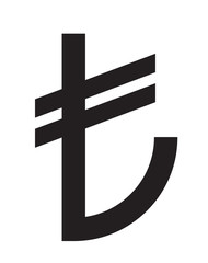 Lira turkish symbol sign. Turkish money currency logo lira isolated illustration - obrazy, fototapety, plakaty