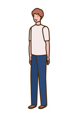 Obraz premium young man standing on white background