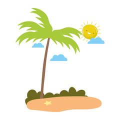 Palm tree of summer season design