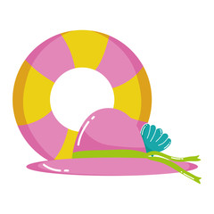 Summer float and hat vector design