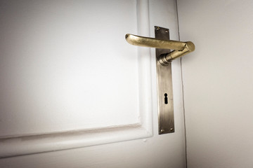 Close up of a door handle