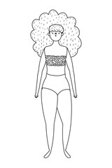 Girl with summer swimwear design