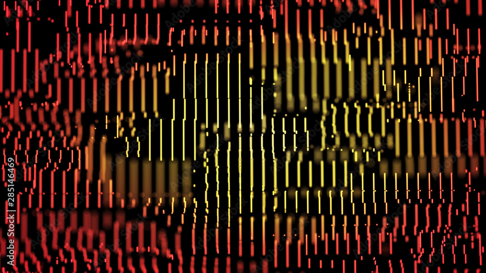 Aufkleber cybernetic futuristic background. matrix. big data visualization. technological background of partic