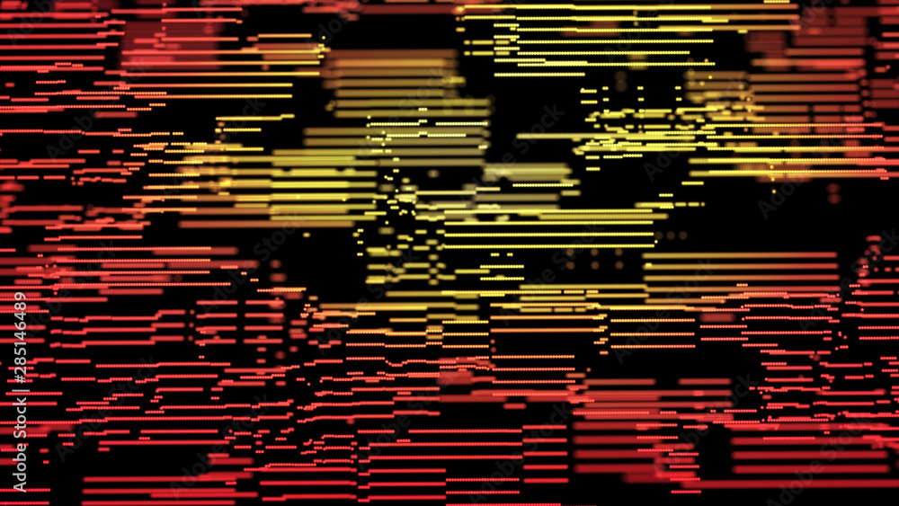 Aufkleber cybernetic futuristic background. matrix. big data visualization. technological background of connec