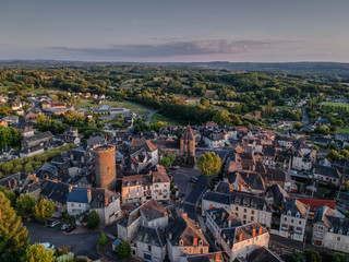 Fototapeta na wymiar Allassac (Corrèze, France) - Vue aérienne